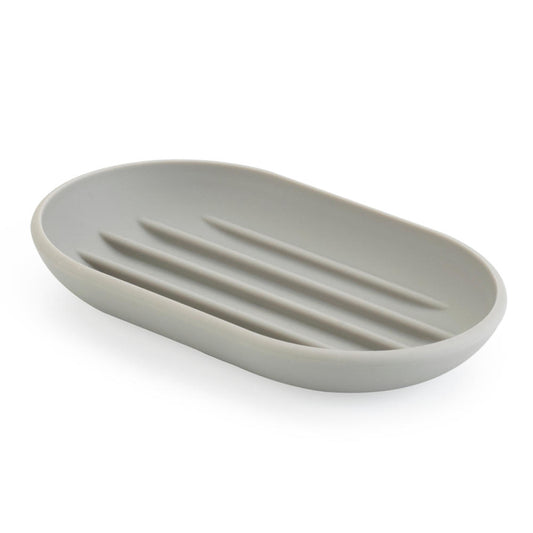 Umbra Bath Touch Soap Dish, Soap Container, Soap Tray, Soap Dish, Soft Touch Plastic, Gray, 023272918