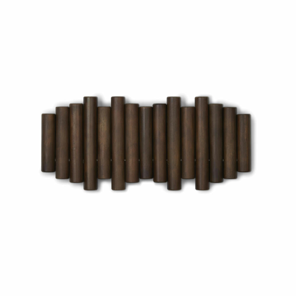 Umbra Picket with 5 coat hooks, coat rack, wall decoration, antique walnut, pine wood, 38 cm, 1011471-746
