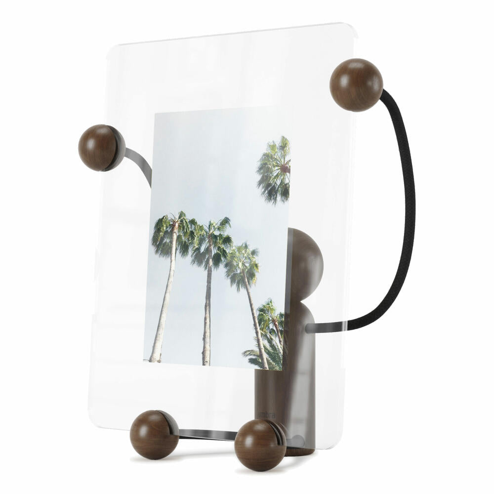 Umbra Picture Frame Woody, Table Picture Frame, Decorative Figure, Photo Frame, Walnut, 20 x 25 cm, 1015612-048