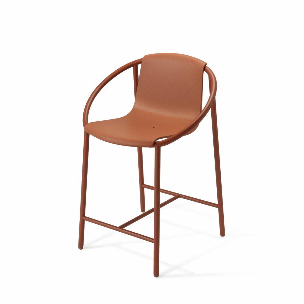 Umbra bar stool Ringo, bar stool, high chair, steel, plastic, terracotta brown, 90 cm, 1020873-1258