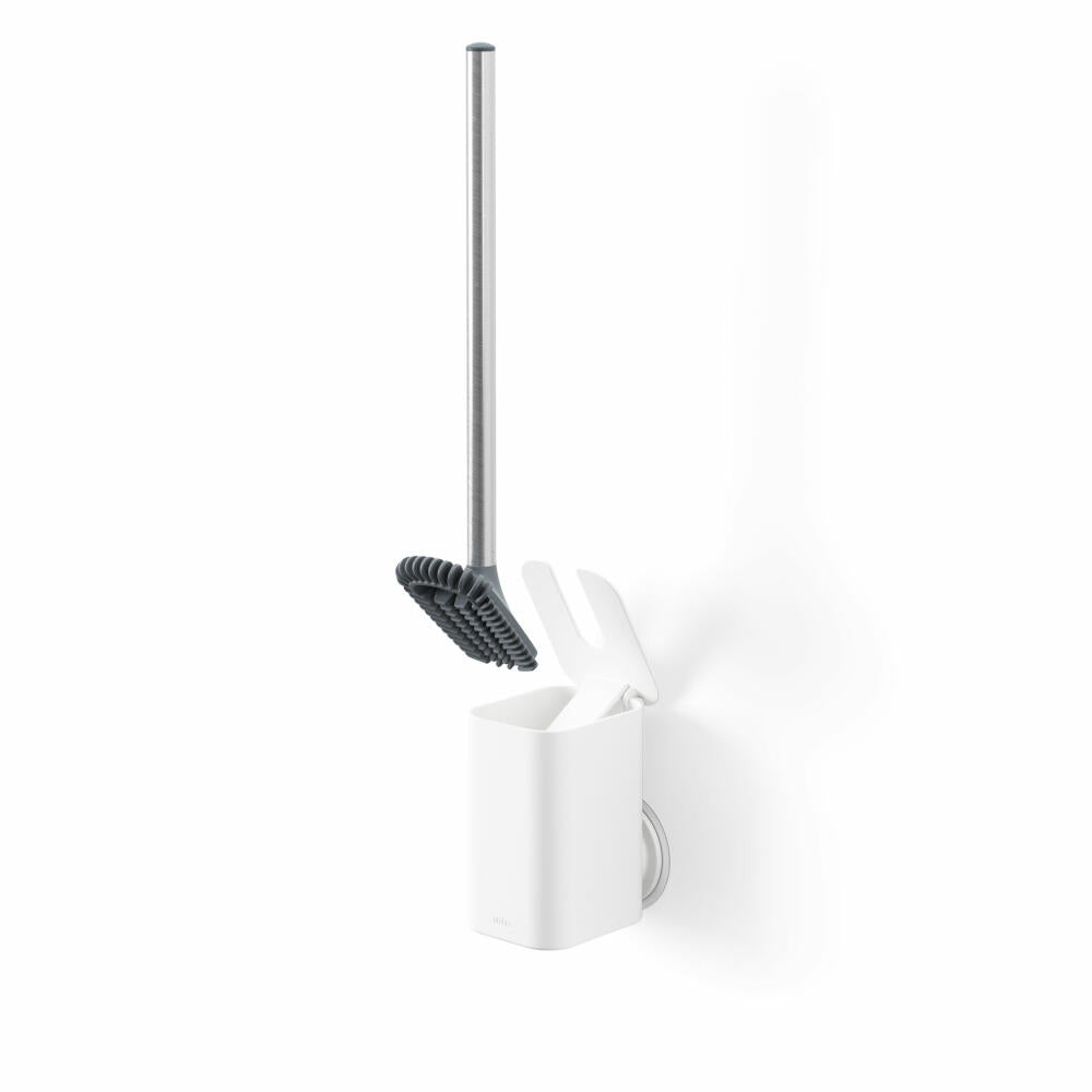 Umbra Toilet Brush Flex with Wall Mount, Toilet Brush, Plastic, Aluminium, White, 1021298-660