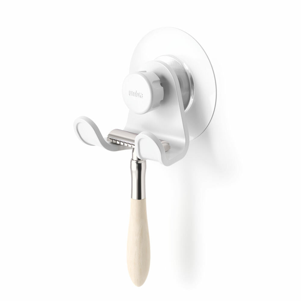 Umbra Double Shower Hook Flex, Towel Hook, Wall Holder, Recycled ABS, White, 6 x 8 cm, 1021302-660