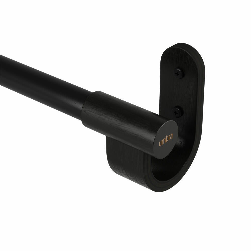 Umbra Curtain Rod Bellwood, Curtain Rod, Steel, Wood, Black, 107 to 305 cm, 1019395-038