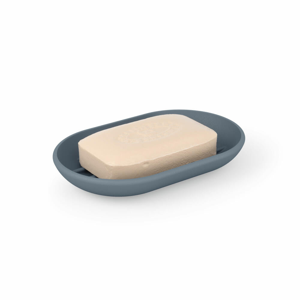 Umbra Soap Dish Touch oval, soap dish, plastic, slate blue, 14 cm, 023272-1050