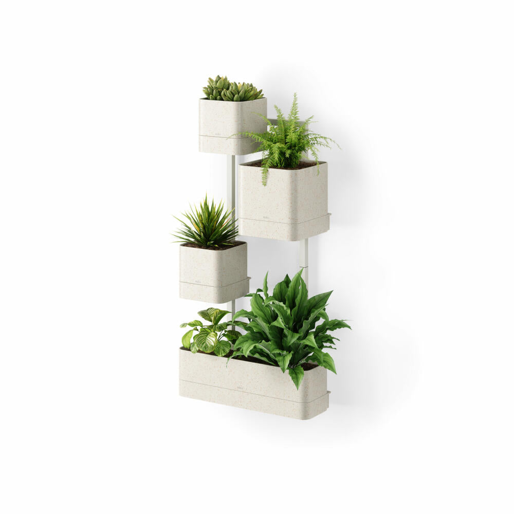 Umbra Wandpflanzkasten Cubiko, Blumenkasten, Recycling-Kunststoff, Sand, 1018767-1313