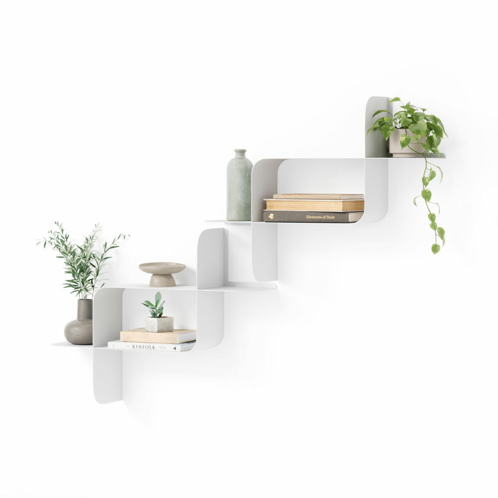 Umbra Wandregal Montage 2er Set, Stahl, Weiß, 61 x 46 cm, 1022611-660