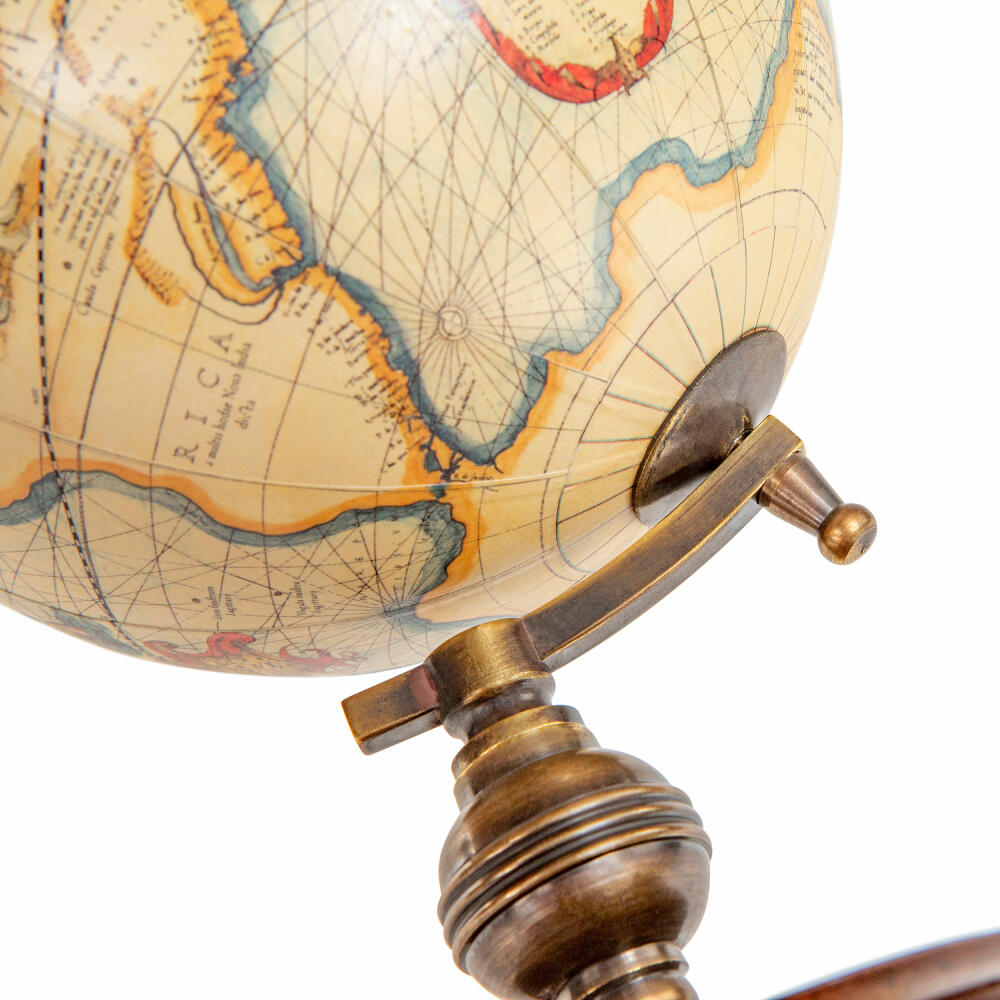 Authentic Models Globus Student Globe, Schülerglobus, Akazienholz, Messing, Kunststoff, Papier, GL042