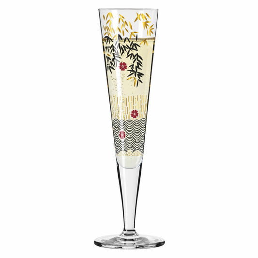 Ritzenhoff Goldnacht Champagnerglas 019, Kathrin Stockebrand, Kristallglas, 205 ml, 1071019