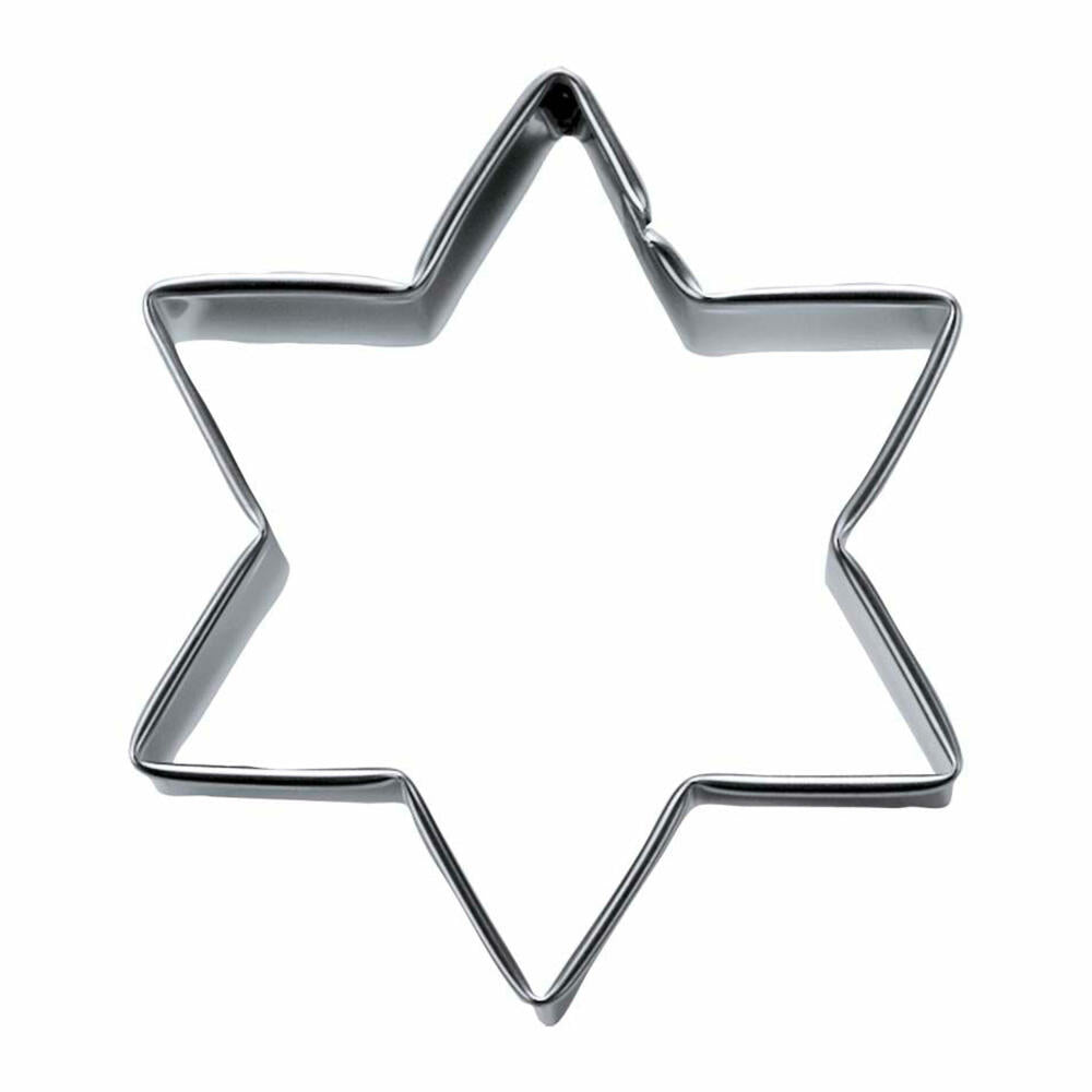 Städter cookie cutter star 6-pointed, cookie cutter, cookie mold, biscuit, cookies, stainless steel, 11 cm, 050419