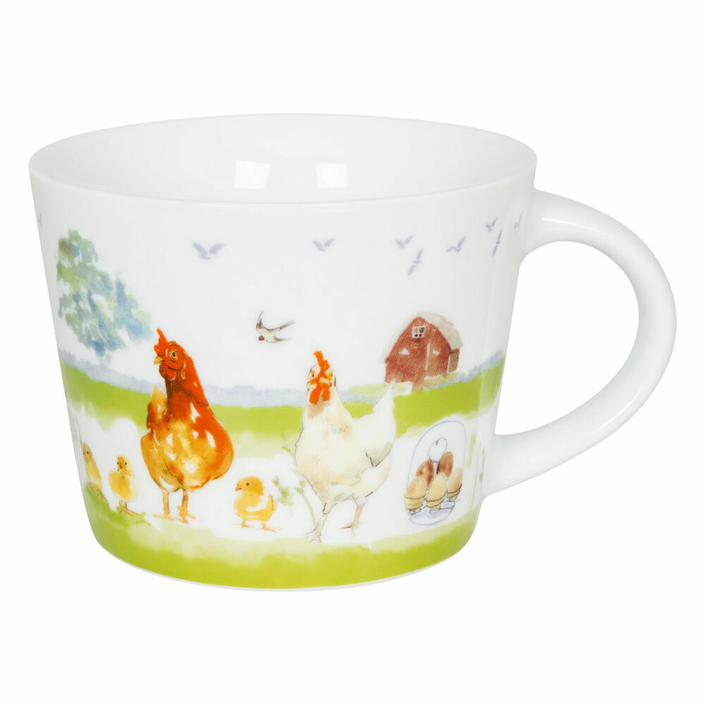 Könitz Becher Farm Animals - Chicken, Tasse, Kaffeebecher, Porzellan, Bunt, 420 ml, 11 1 242 2695