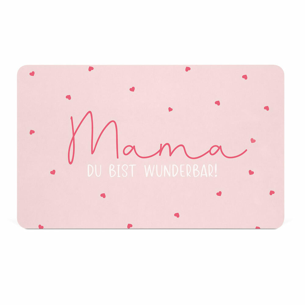 PPD Mama D@H Tray, Frühstücksbrettchen, Brettchen, Frühstück, Resopal, Rosa, 14.3 x 23.3 cm, 586002073