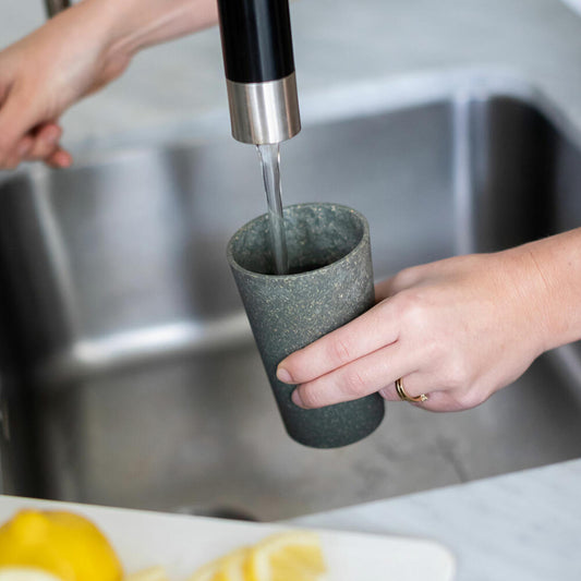 Koziol Becher Connect Cup L, drinking cup, plastic, Nature Ash Grey, 350 ml, 5141701