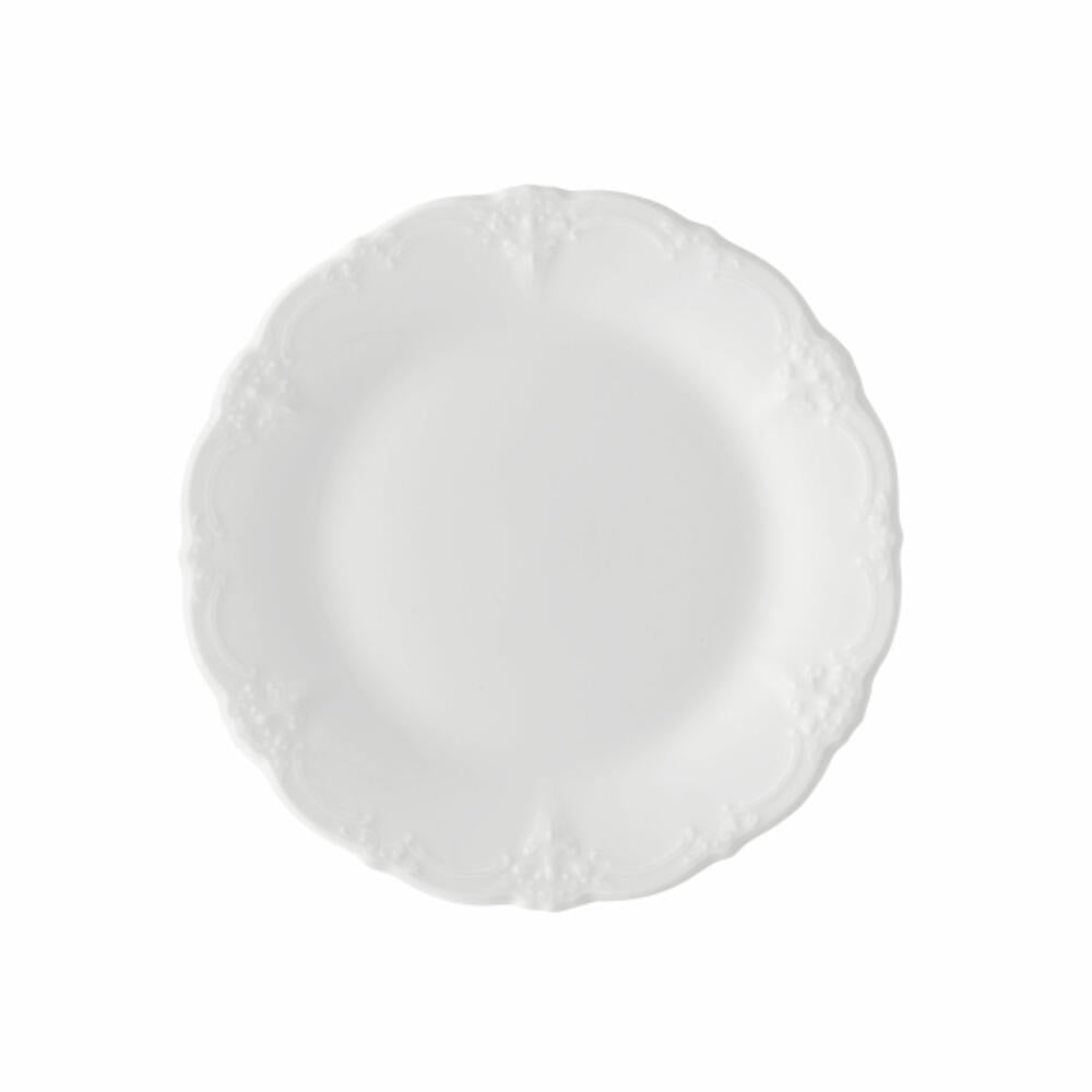 Hutschenreuther Baronesse Brotteller mit Fahne, Estelle Weiß, Porzellan, 17 cm, 10017