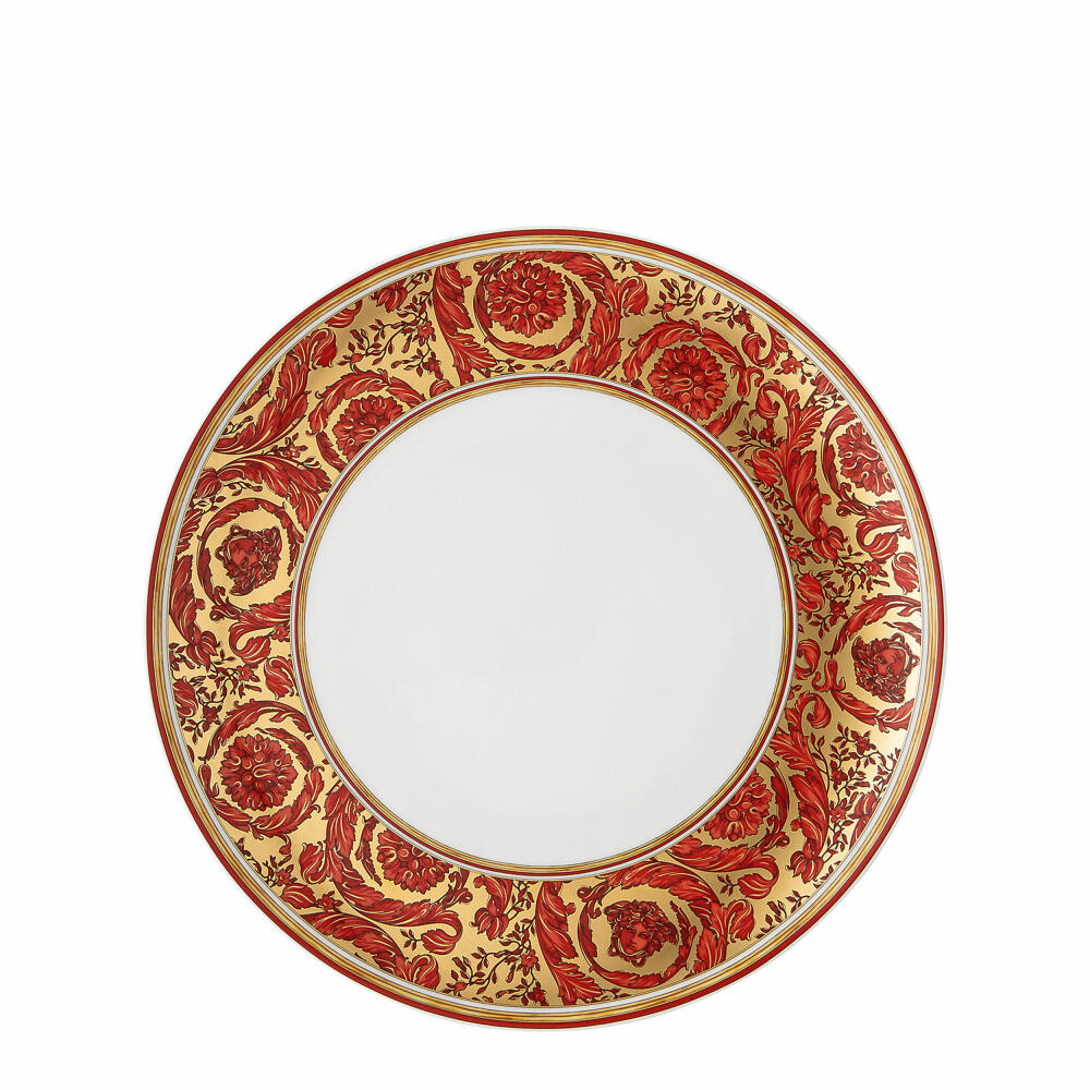 Rosenthal Versace Speiseteller Medusa Garland Red, Porzellan, 28 cm, 19335-409958-10229