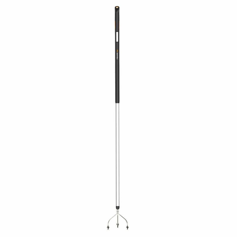 Fiskars Xact Krümmer, Gartenkralle, Unkrautkralle, Edelstahl, gehärtetes Aluminium, Kunststoff, Schwarz, Silbern, 1027040