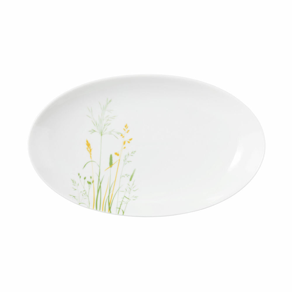 Seltmann Weiden Liberty Platte Oval, Servierplatte, Servierteller, Porzellan, Meadow Grasses Green, 24.1 x 14.4 cm, 001.768788