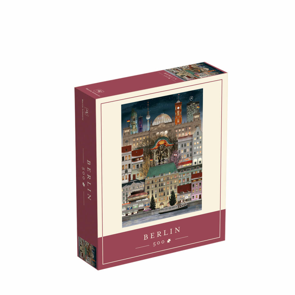Martin Schwartz Puzzle Berlin Christmas, Städtepuzzle Deutschland, 33 x 47 cm, 500 Teile, MS0618