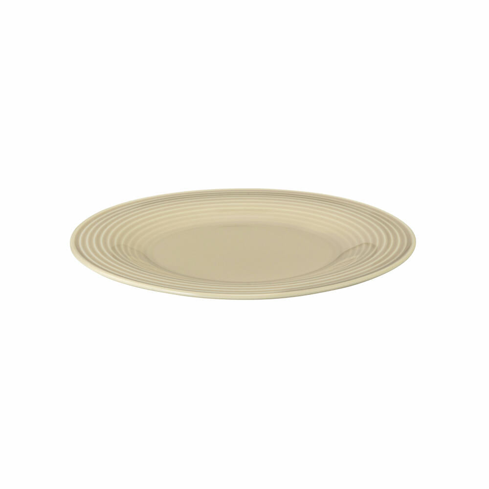 Seltmann Weiden Beat bread plate, plate, breakfast plate, cake plate, porcelain, sand beige, Ø 17 cm, 001.765281