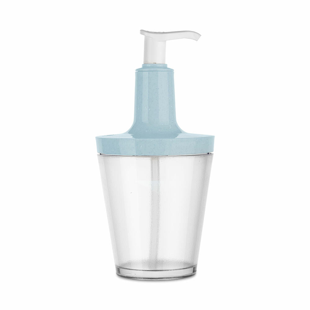 Koziol Soap Dispenser Flow, Dosing Dispenser, Plastic, Recycled Blue, 250 ml, 1406126
