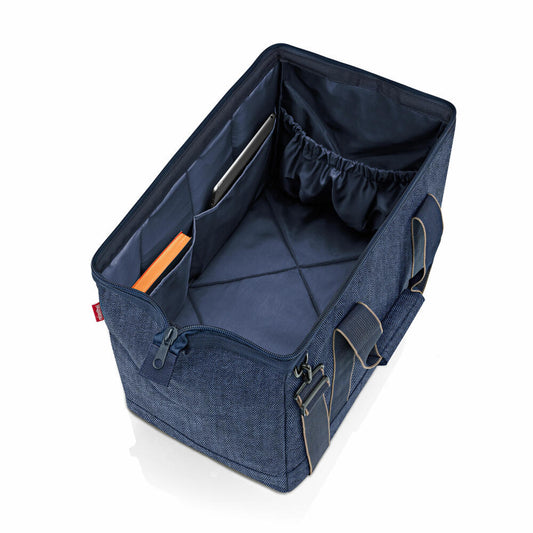 reisenthel allrounder L, travel bag, sports bag, Herringbone Dark Blue, 30 L, MT4113