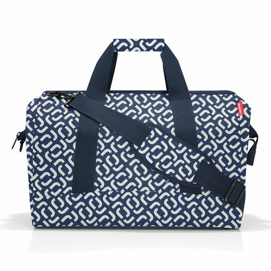 reisenthel Allrounder L, travel bag, doctor's bag, bag, shoulder bag, polyester fabric, Signature Navy, 30 L, MT4073