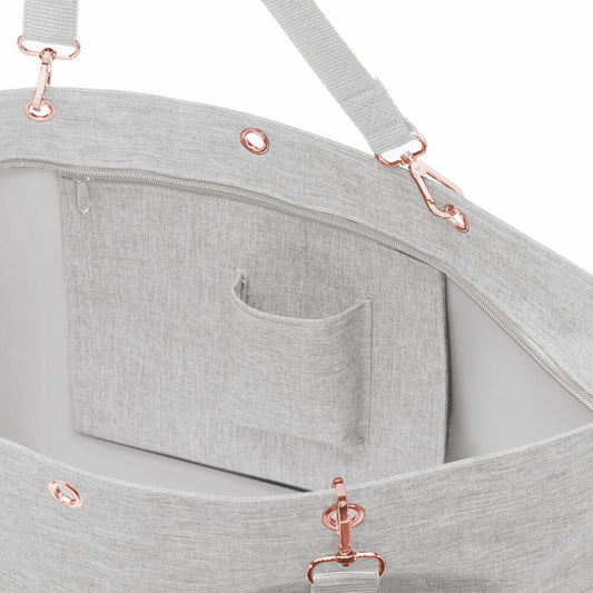 reisenthel shopper XL, Einkaufstasche, Tragetasche, Strandtasche, Tasche, Polyestergewebe, Twist Sky Rose, 35 L, ZU1035