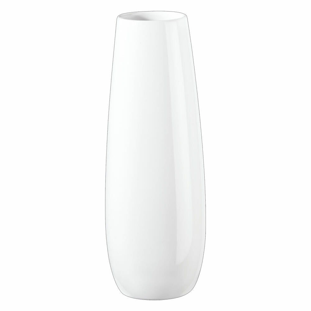 ASA Selection Ease Vase, room decoration, flower vase, ceramic, white, H 25 cm, 91031005