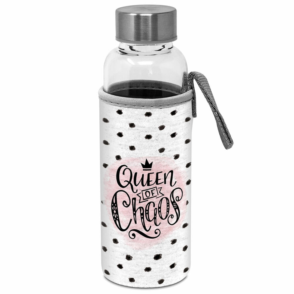 PPD Glass Bottle Queen of Chaos, mit Schützhülle, Flasche, Glasflasche, Trinkflasche, Borosilikatglas, , 461319