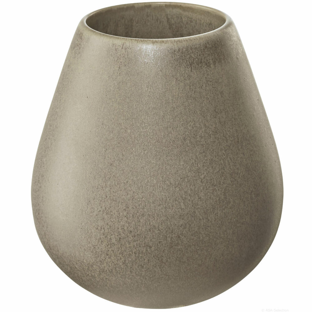 ASA Selection ease Vase stone, flower vase, decorative vase, stoneware, brown, H 18 cm, 91033171