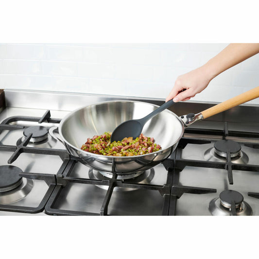 Mastrad Silikon-Kochlöffel, Küchenlöffel, Löffel, Küchenutensil, Schwarz, F10600