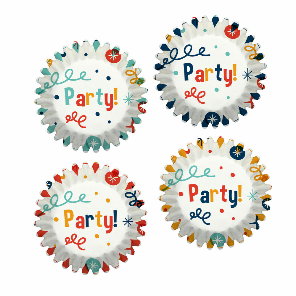 Birkmann Mini Paper Baking Cups, 100 Pieces, Baking Cups, Muffin Baking Pan, Happy Birthday, Ø 4.5 cm, 444829