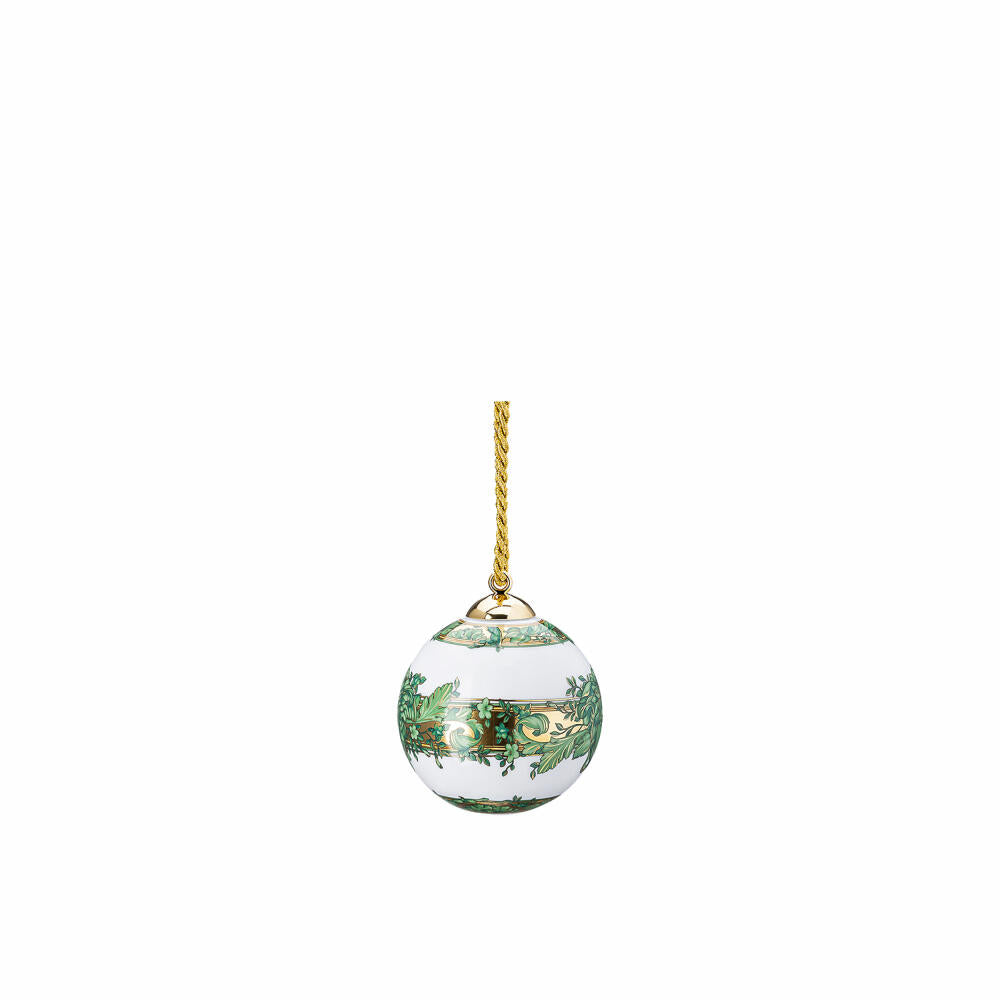 Rosenthal Versace Porcelain Ball Medusa Garland Green, Porcelain, 7.5 cm, 14283-409959-27940