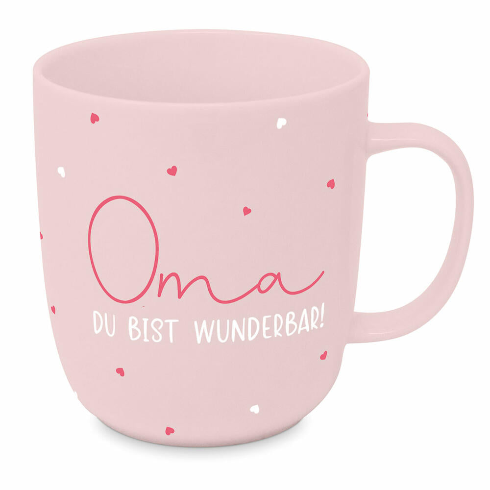 PPD Oma Mug 2.0 D@H, Henkelbecher, Kaffeetasse, Becher, Tasse, New Bone China, Rosa, 400 ml, 561102074
