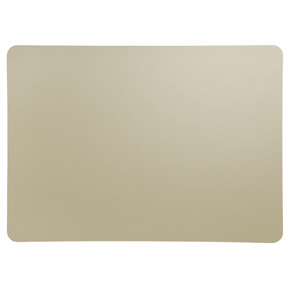 ASA Selection leather optic rough Tischset Stone, Platzmatte, Platzdeckchen, Untersetzer, PVC Lederoptik, Beige, 8801420
