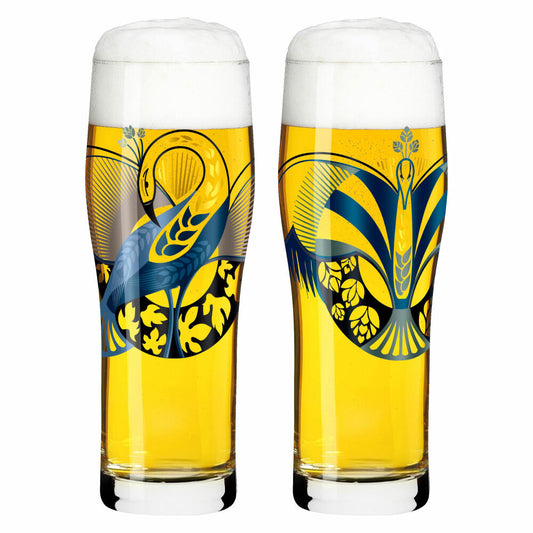 Ritzenhoff Allround-Glas 2er-Set Brauchzeit 004, Petra Mohr, Kristallglas, 630 ml, 3781004