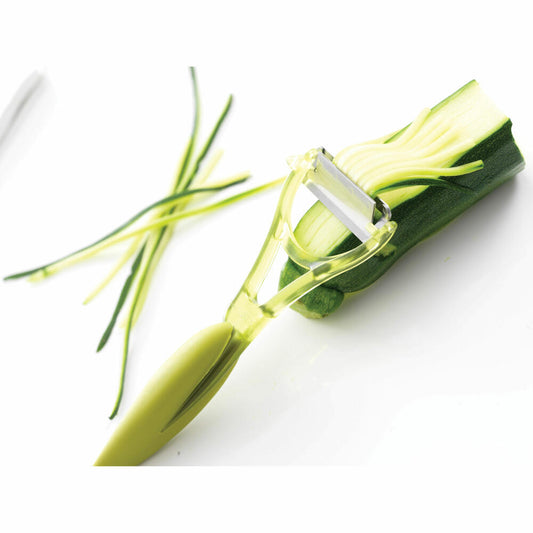 Mastrad Elios Julienne Vegetable Peeler, Vegetable Cutter, Kitchen Cutter, Peeler, TPR, Polycarbonate, Green, F20418