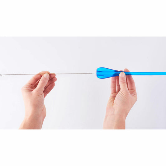 Mastrad Wiederverwendbare Trinkhalm-Löffel 6er Set, Trinkhalme, Cocktaillöffel, F00956