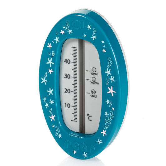 reer bath thermometer oval, bath thermometer, bath water temperature meter, blue, 24113