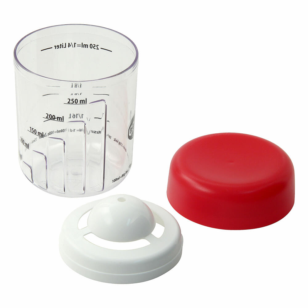 Dr. Oetker Mix- und Messbecher Küchenhelfer, 3-tlg., Eiertrenner, Mess Becher, Mixer, 1804