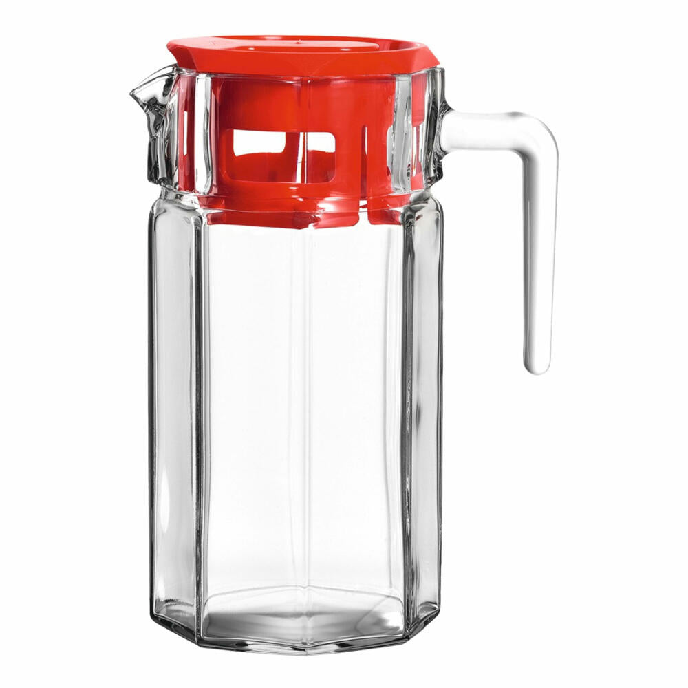 montana: :carré Krug, 6er Set, Wasserkrug, Karaffe, Wasserkaraffe, Glaskrug, Glas, 1.2 L, 085122