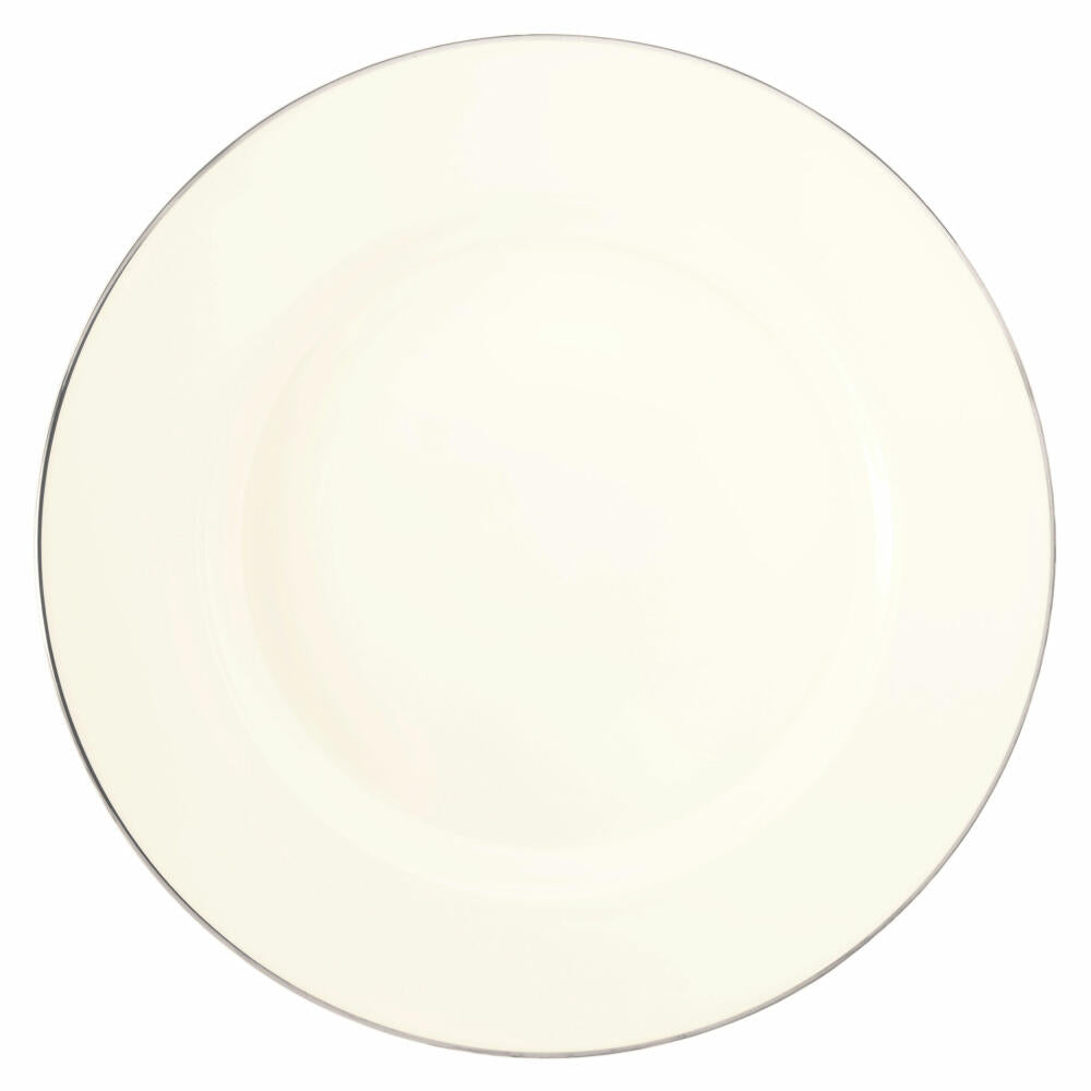 Königlich Tettau Saphir Dinner Plate Round, Plate, Dinner Plate, Porcelain, Argento, Ø 28.2 cm, 004.104545