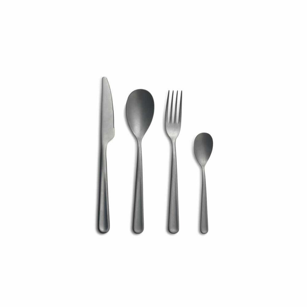 Comas Besteck-Set London Vintage 24-tlg., Tafelbesteck, Edelstahl 18/10, Silberfarben, 6817