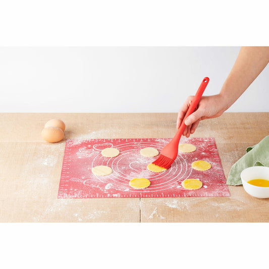 Mastrad Küchenpinsel, Marinierpinsel, Backpinsel, Silikon, Rot, 28 cm, F12715