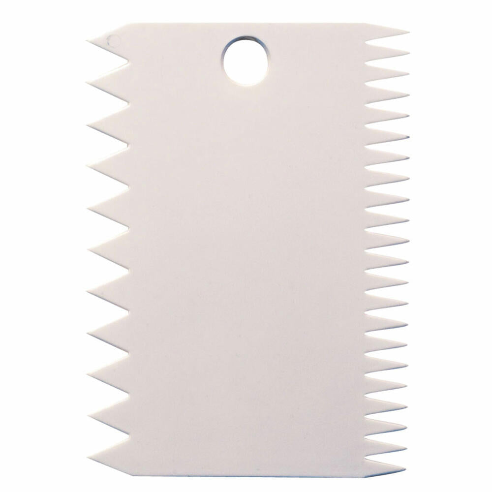 Städter comb scraper, cream scraper, cake comb, decorating comb, decorative scraper, cake decorating, plastic, 7.5 x 11 cm, 503014