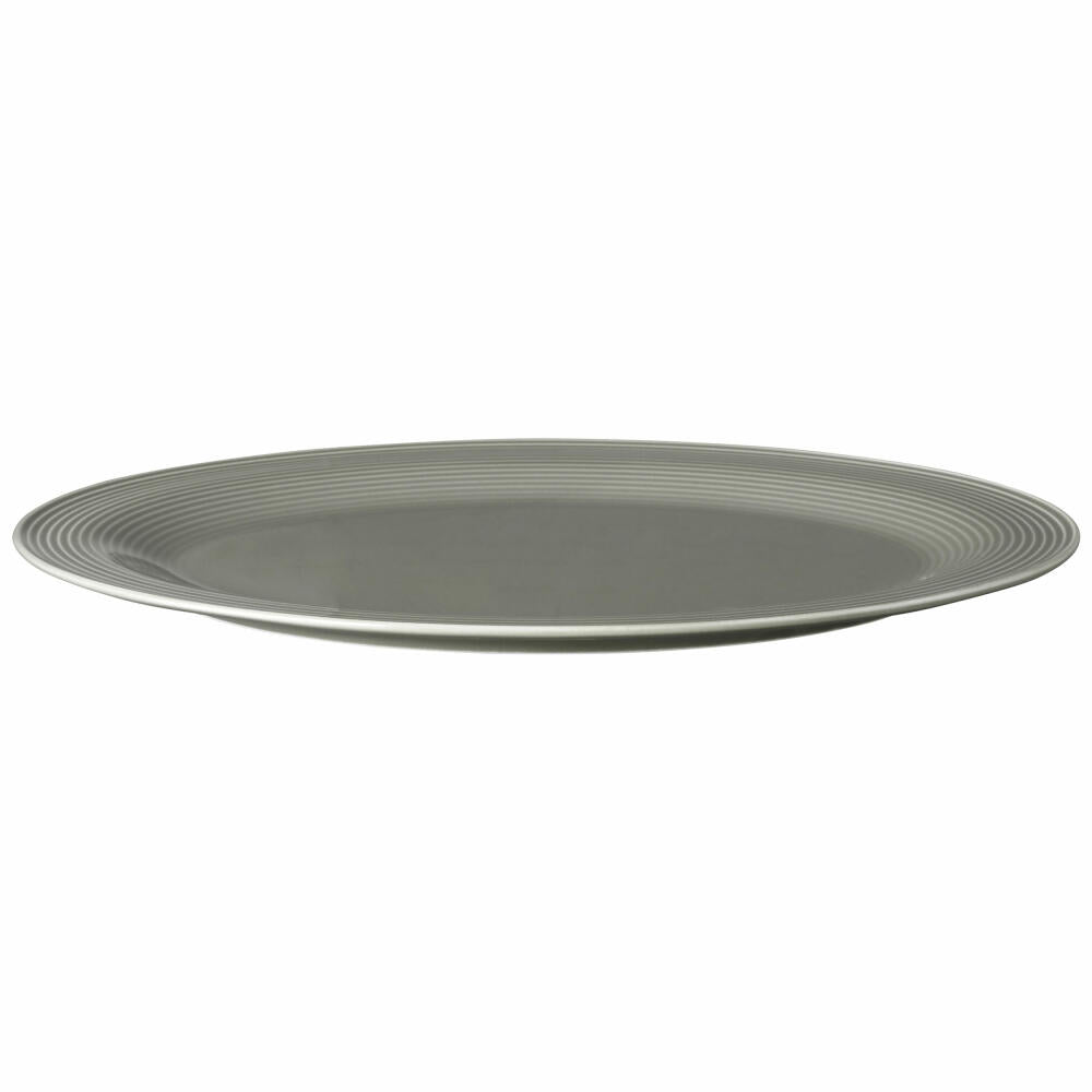 Seltmann Weiden Beat Platter, Serving Platter, Serving Plate, Porcelain, Pearl Grey, 35 x 28 cm, 001.771397
