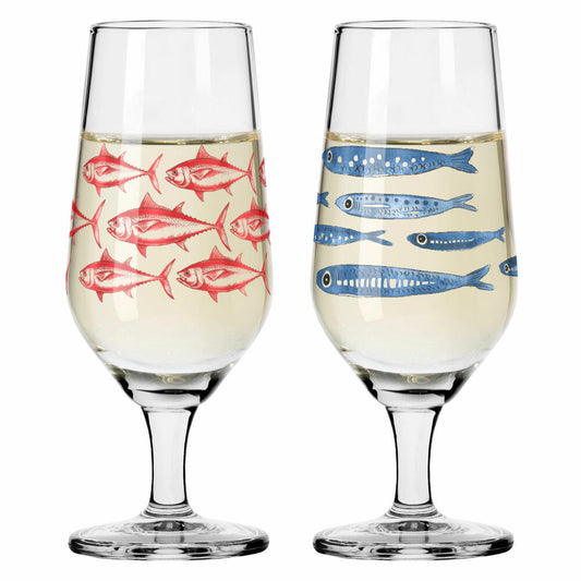 Ritzenhoff Schnapsglas 2er-Set Brauchzeit 003, 004, Daniela Garreton, Kristallglas, 59 ml, 3871002