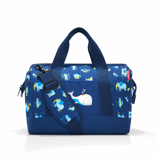 reisenthel allrounder M kids, travel bag, sports bag, shoulder bag, doctor's bag, bag, polyester fabric, ABC Friends Blue, 18 L, IX4066