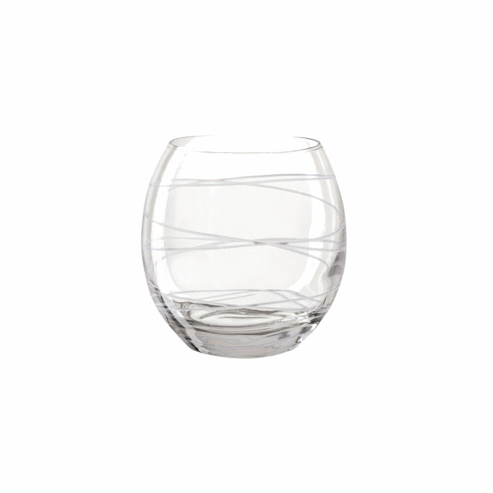 montana drinking glass :circle, mug striped, soda-lime glass, white, 390 ml, 027496