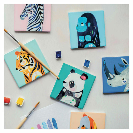 Maxwell & Williams Pete Cromer Untersetzer Gorilla, Coaster, Keramik, Kork, Bunt, 9.5 x 9.5 cm, DU0232