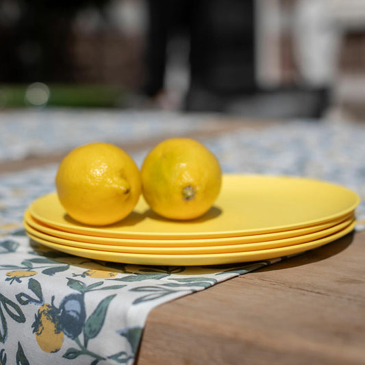 Koziol Teller Nora Plate M, Speiseteller, Kunststoff, Strong Yellow, 26.4 cm, 8066724